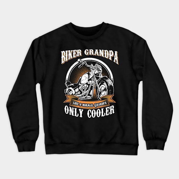 Only Cool Grandpa Rides Motorcycles T Shirt Rider Gift Crewneck Sweatshirt by easleyzzi